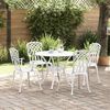 vidaXL Garten Essgruppe 5 pcs Wei&szlig; Aluminium