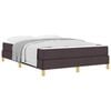 vidaXL Boxspringbett mit Matratze Dunkelbraun 160 x 200 cm Stoff