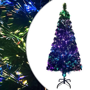 vidaXL K&uuml;nstlicher Weihnachtsbaum mit St&auml;nder Gr&uuml;n 210 cm Glasfaser