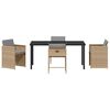 vidaXL Garten Essgruppe 5 pcs Beige Poly-Rattan