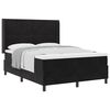 vidaXL Boxspringbett mit Kopfteil Schwarz 140 x 200 cm Samt