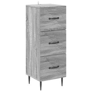 vidaXL Schubladenschrank Graues Sonoma 33 x 34,5 x 89,5 cm