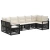 vidaXL Gartensofa-set 7 stk. 7-Sitzanzahl Schwarz Poly-Rattan