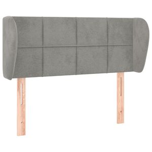 vidaXL Kopfteil mit Ohren Hellgrau 83x23x78/88 cm Samt
