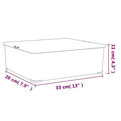 vidaXL Aufbewahrungsboxen Kunststoff 6 Stk. 5 L Stapelbar