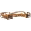 vidaXL Outdoor-Sofagarnitur 9 stk. Natur Massivholz Akazie