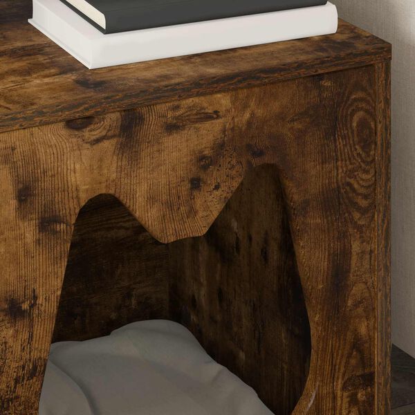 vidaXL Katzenhaus Ger&auml;ucherte Eiche 42,5 x 40 x 53,5 cm Holzwerkstoff