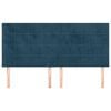 vidaXL Kopfteil Dunkelblau 200 x 5 x 118/128 cm Samt