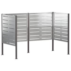 vidaXL M&uuml;lltonnen-Sichtschutz 167 x 85 x 113 cm Verzinkter Stahl