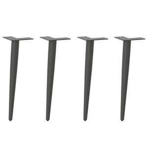 vidaXL Couchtischbeine Konische Form 4 Stk. Anthrazit 30-31 cm Stahl