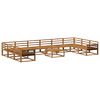vidaXL Outdoor-Sofagarnitur 11 Stk. Natur Massivholz Akazie