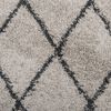 vidaXL Teppich Shaggy Hochflor Modern Beige und Anthrazit 120x170 cm