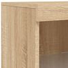 vidaXL Sideboard mit LED-Leuchten Sonoma-Eiche 202x37x100 cm