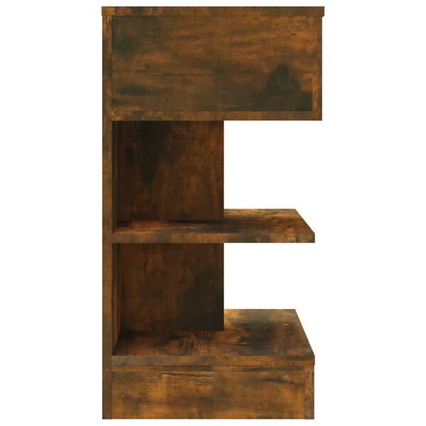 vidaXL Nachttisch R&auml;uchereiche 40x35x65 cm Holzwerkstoff