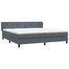 vidaXL Boxspringbett mit Matratzen Dunkelgrau 200x210 cm Samt