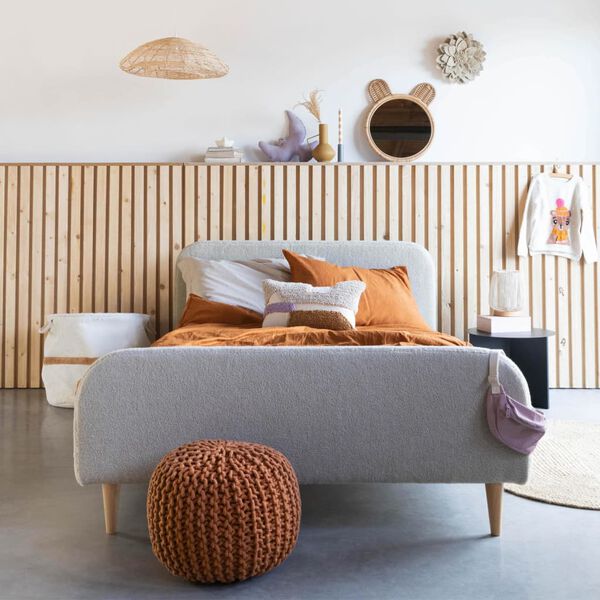 KidsDepot Hocker Bundy 40x32 cm Baumwolle Terra