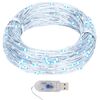 vidaXL LED-Lichterdraht 40 m 400 LED Kaltwei&szlig; 8 Funktionen