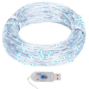 vidaXL LED-Lichterdraht 40 m 400 LED Kaltwei&szlig; 8 Funktionen
