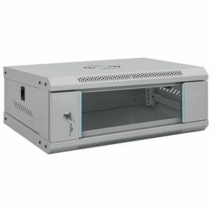 vidaXL Netzwerkschrank mit Speicher Grau 53 x 35 x 21 cm Stahl