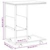 vidaXL Beistelltisch mit Rollen Schwarz 55x36x63,5 cm Holzwerkstoff