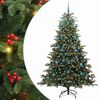 vidaXL K&uuml;nstlicher Weihnachtsbaum mit 300 LEDs mit St&auml;nder Gr&uuml;n 210 cm