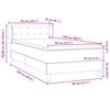 vidaXL Boxspringbett mit Matratze Hellgrau 80x220 cm Samt