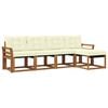 vidaXL Outdoor-Sofagarnitur 5 stk. Natur und Creme
