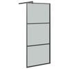 vidaXL Duschscreens Schwarz 80 x 195 cm Glas und Aluminium