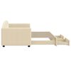 vidaXL Tagesbett Ausziehbar mit Schubladen Creme 80x200 cm Stoff