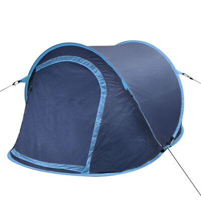 vidaXL Pop-Up-Campingzelt 2 Personen Marineblau / Hellblau