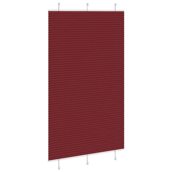 vidaXL Plissee Bordeauxrot 120x200 cm Stoffbreite 119,4 cm Polyester
