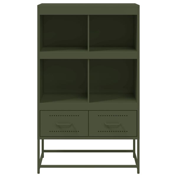 vidaXL Highboard Olivgr&uuml;n 68,5x39x111,5 cm Kaltgewalzter Stahl