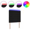 vidaXL LED Kopfteil mit LED-Lichtleisten Schwarz 100 cm Polyester
