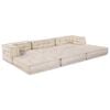 vidaXL Modulares Sofa 3 pcs Creme Stoff