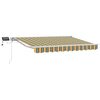 vidaXL Manueller Markisenrahmen mit LEDs Gr&uuml;n, Gelb, Wei&szlig; 3,5 x 2,5 m