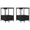 vidaXL Nachttisch 2 stk. Schwarz Eichen-Optik 42 x 41 x 56 cm