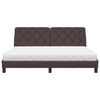 vidaXL Bett mit Matratze Dunkelbraun 180x200 cm Stoff