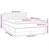 vidaXL Boxspringbett mit Matratze Creme 140x200 cm Stoff