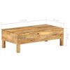 vidaXL Couchtisch Massivholz Mango 110x55x35 cm