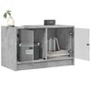 vidaXL TV-Schrank mit Glastüren Betongrau 68x37x42 cm