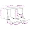 vidaXL Wandschrank Altholz 60 x 36,5 x 35 cm Holzwerkstoff