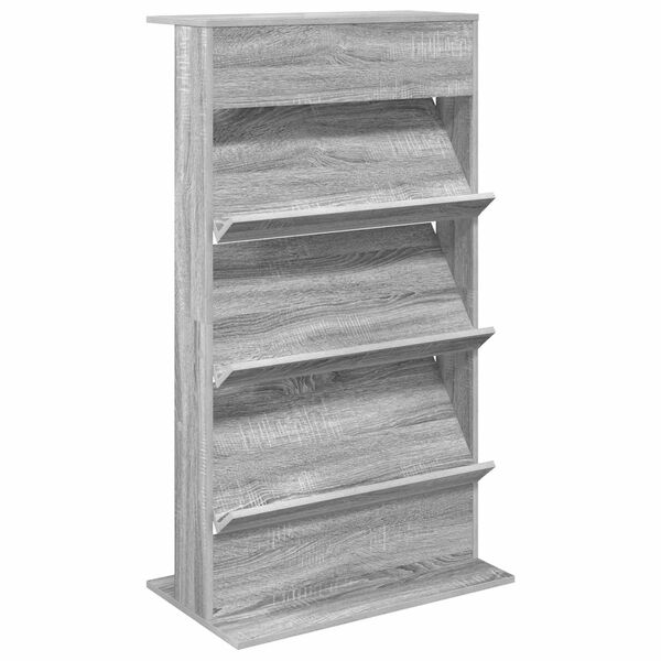 vidaXL Magazinregal Graues Sonoma 70 x 41 x 126 cm Holzwerkstoff