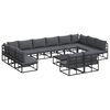 vidaXL Gartensofa-set 13 stk. Schwarz Aluminium