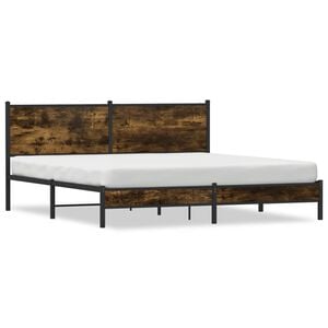 vidaXL Metallbett ohne Matratze R&auml;uchereiche 180x200 cm