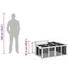 vidaXL Kaninchenstall Braun 144x123x67,5 cm Massivholz Kiefer
