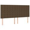 vidaXL Kopfteil Dunkelbraun 160 x 5 x 118/128 cm Stoff