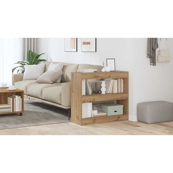 vidaXL B&uuml;cherregal/Raumteiler Artisan-Eiche 80x30x72 cm