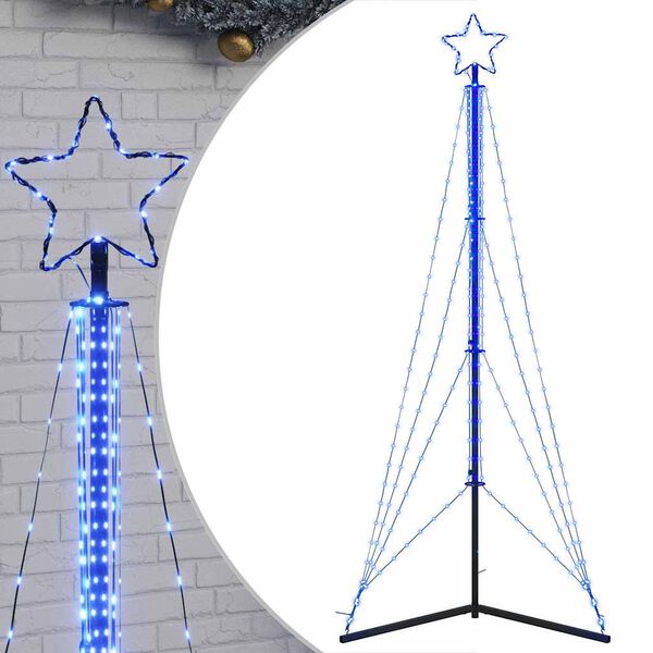 vidaXL LED Weihnachtsbaum 483 LEDs Blau 240 cm