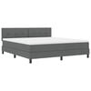 vidaXL Boxspringbett mit Matratze Dunkelgrau 180 x 200 cm Stoff