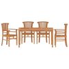 vidaXL 5-tlg. Garten-Essgruppe Massivholz Teak